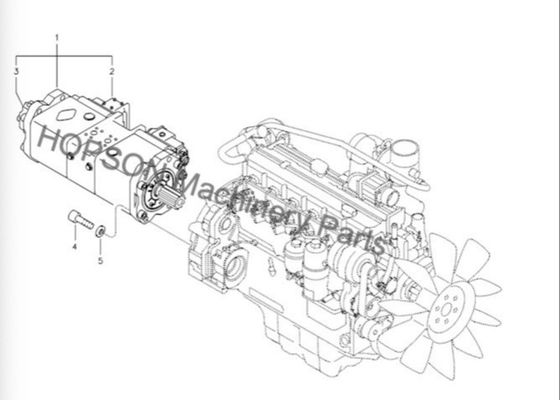 DX150 빨강을 위한 Doosan 굴착기 유압 펌프 K5V80DTP 14531859